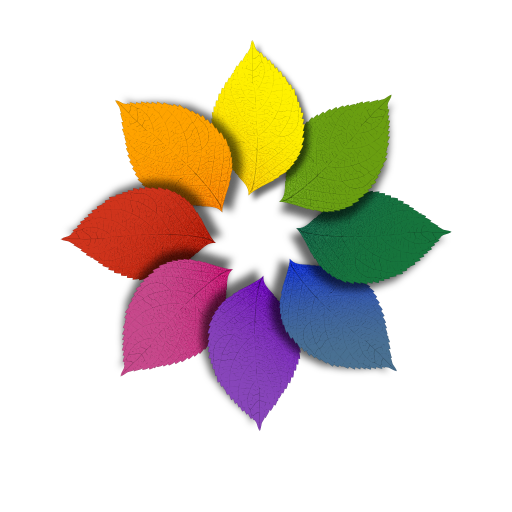 Logo der Policy: acht bunte Blätter in Regenbogenfarben, kreisförmig angeordnet
